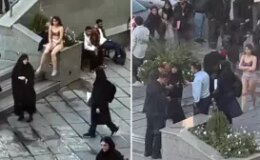 İranlı genç kadından ‘zorunlu örtünme’ kuralına karşı iç çamaşırlı eylem