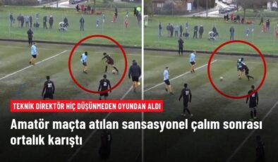 Amatör maçta atılan sansasyonel çalım sonrası ortalık karıştı