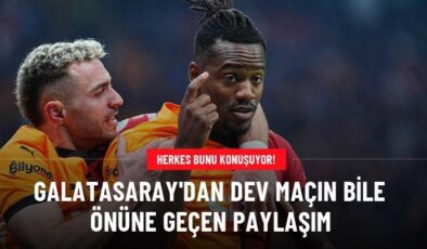 Galatasaray’dan maçın bile önüne geçen paylaşım